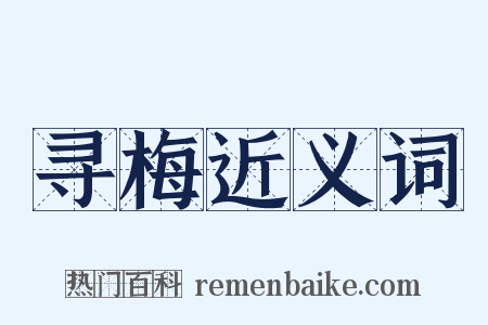 寻梅近义词是什么意思的图片